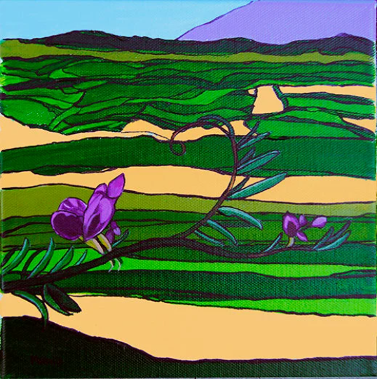 Murlough Beach. Co. Down. Flowers on Murlough#2. Art Print. Mounted. Eddie Mallon.