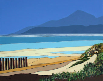 Mountains of Mourne. Murlough Beach. Art Print. Mounted. Eddie Mallon.