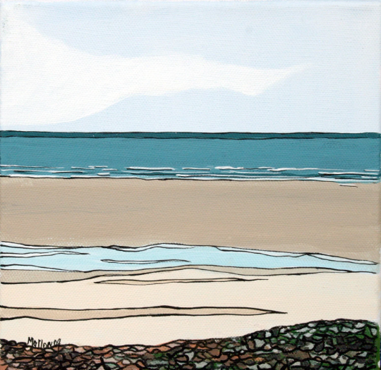 Ardglass. Coney Island. Co. Down. Art Print. Mounted. Eddie Mallon.