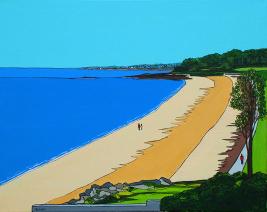 Crawfordsburn Beach. Co. Down. Art Print. Mounted. Eddie Mallon.