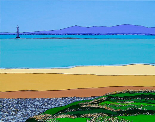 Cranfield Lighthouse. Cranfield Beach. Kilkeel. Co. Down. Art Print. Mounted. Eddie Mallon.