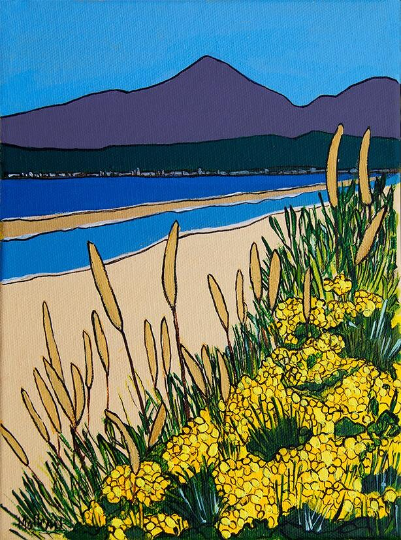 Murlough Beach. Co. Down. Flowers on Murlough#3. Art Print. Mounted. Eddie Mallon.