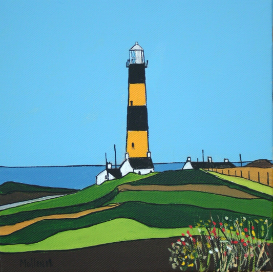 Lighthouse. St. Johns Point. Co. Down. Art print. Mounted. Eddie Mallon.