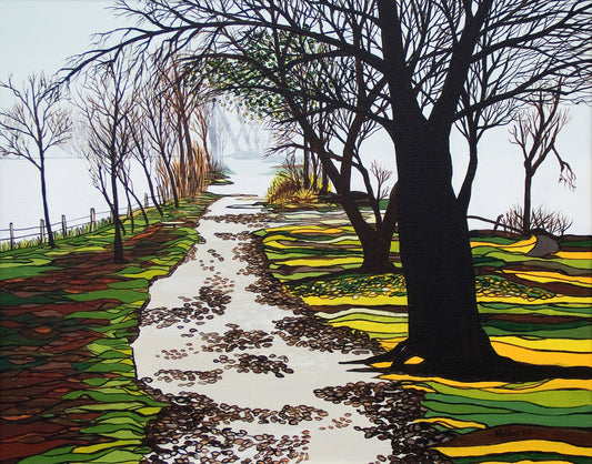 Mountains of Mourne. The Misty Path. Newcastle. Co. Down. Art Print. Mounted. Eddie Mallon.