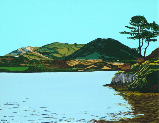 Galway Bay. Co. Galway. The Burren. Co. Clare. Art Print. Mounted. Eddie Mallon.