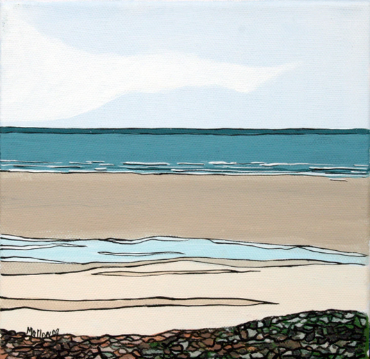 Ardglass. Coney Island. Co. Down. Art Print. Mounted. Eddie Mallon.