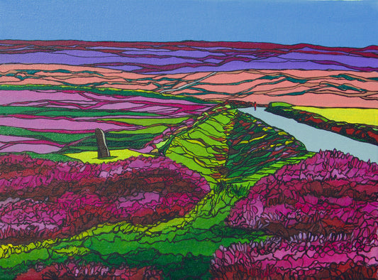 Yorkshire. The North Yorkshire Moors. Yorkshire. Art Print. Mounted. Eddie Mallon.