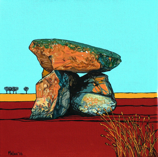 Dolmen. Wateresk Dolmen. Slidderyford. Newcastle. Co. Down. Art Print. Mounted. Eddie Mallon.
