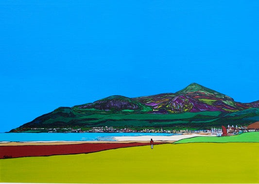 Mountains of Mourne. Slieve Donard Hotel. Newcastle. Co. Down. Eddie Mallon. Art Print. Mounted.