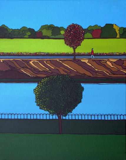 Phoenix Park. Dublin. Ireland. The Peoples Garden. Art Print. Mounted. Eddie Mallon.