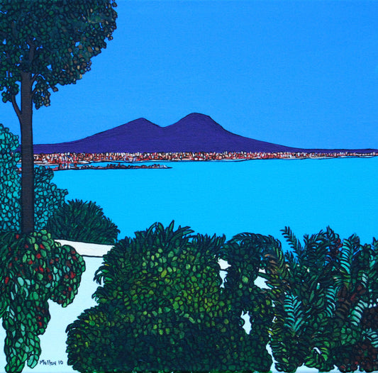 Italy. Vesuvio. Mount Vesuvius. Bay of Naples. Italy. Amalfi. Art Print. Mounted. Eddie Mallon.