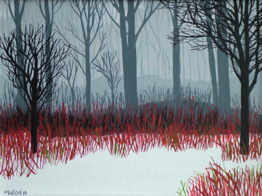 Winter Morning. Winter forest. Co. Down. Art Print. Mounted. Eddie Mallon.